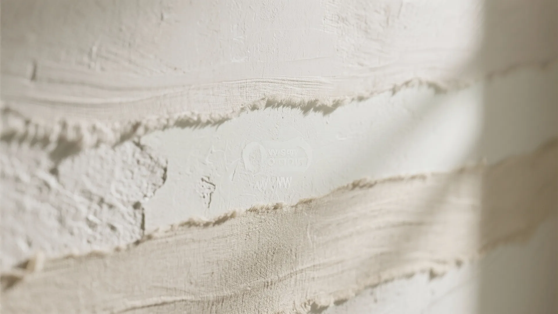 Macro detail of limewash layered tones and rag-applied texture creating subtle depth.