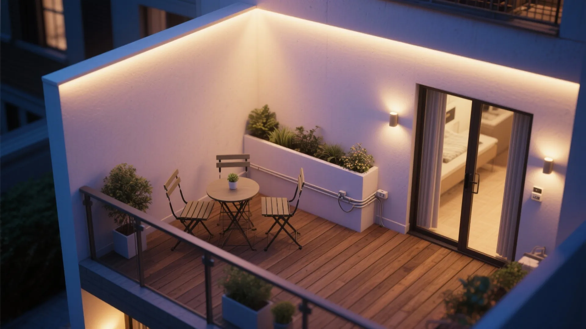 Layered Scenes with Smart Dimming