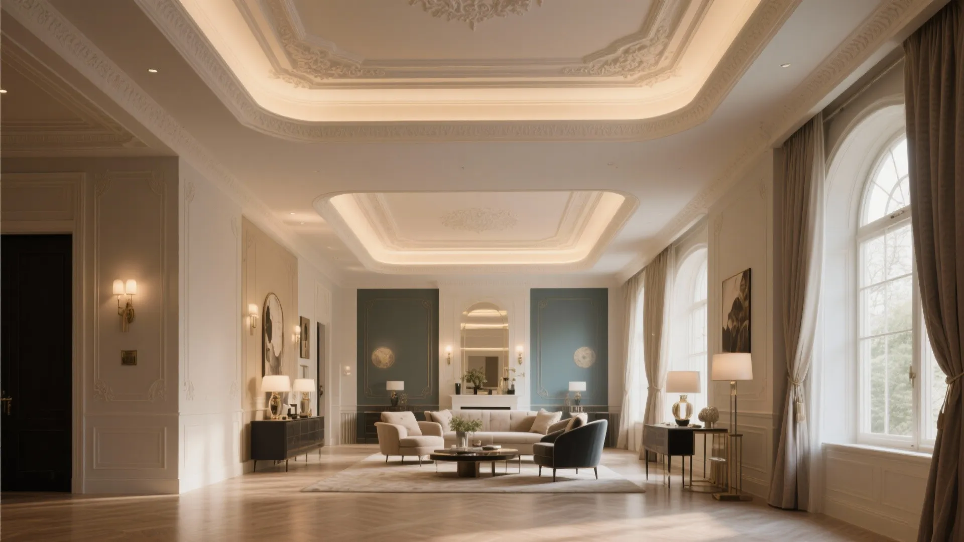 Layered Tray Ceiling POP