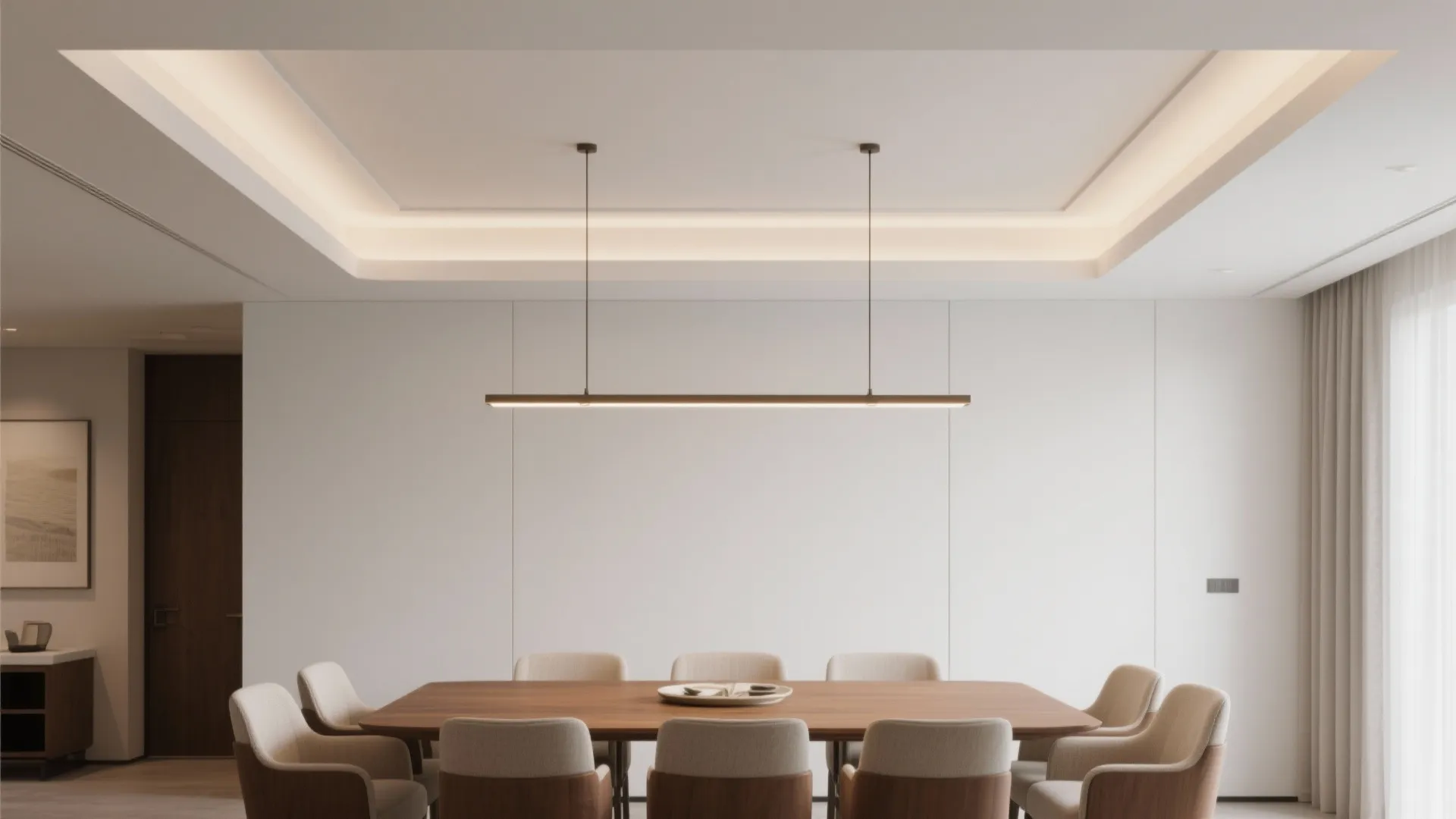 Layered Tray Ceiling with Slim Reveal