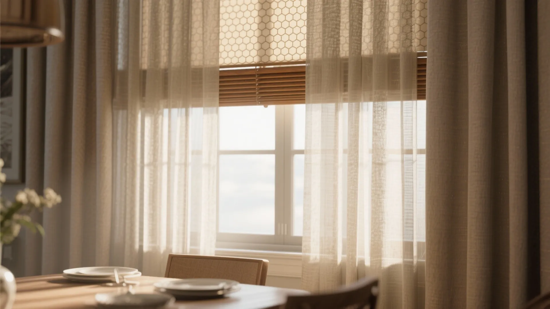 5. Layered Treatments: Sheers, Blinds and Operable Shutters