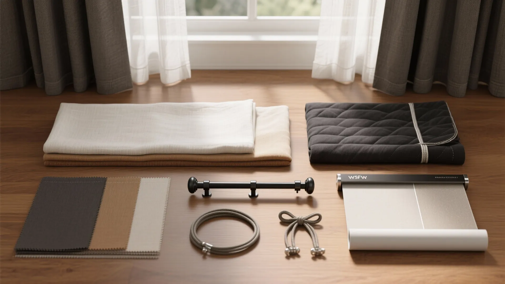 Layered sheers + blackout for flexible control