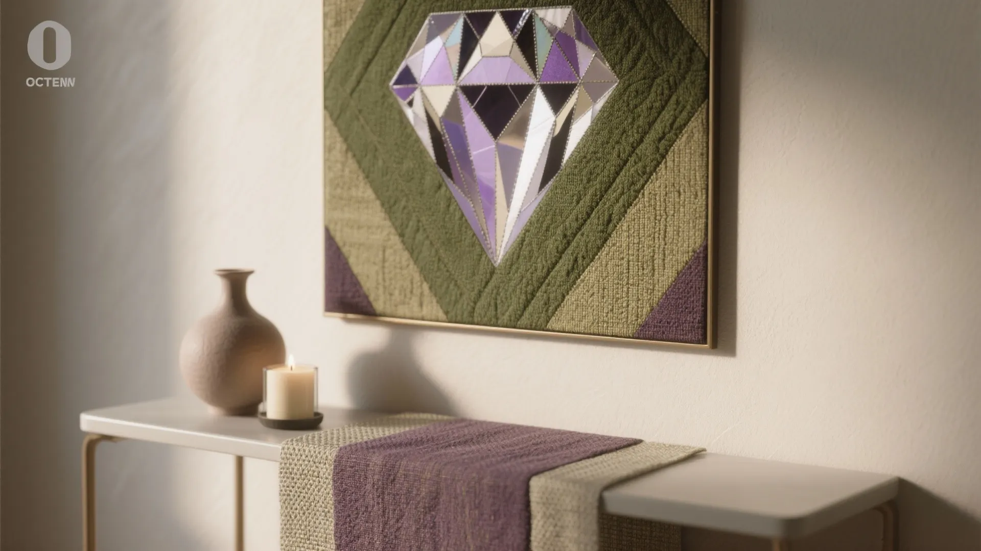 4. Layer with textiles and shallow shelves