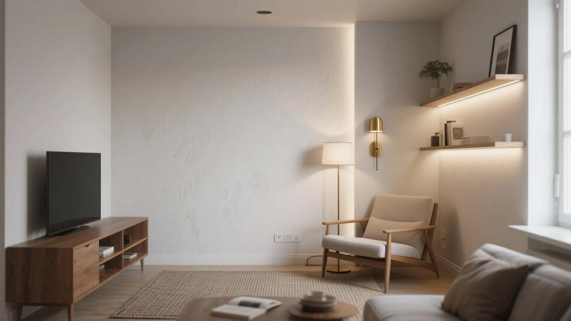 Layered wall lighting for small rooms
