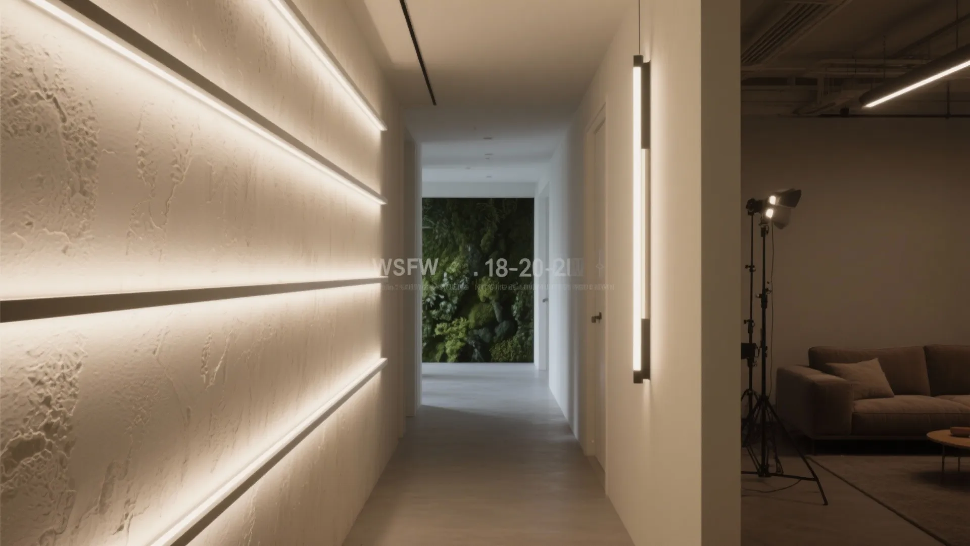 Layered wall washing for soft ambience