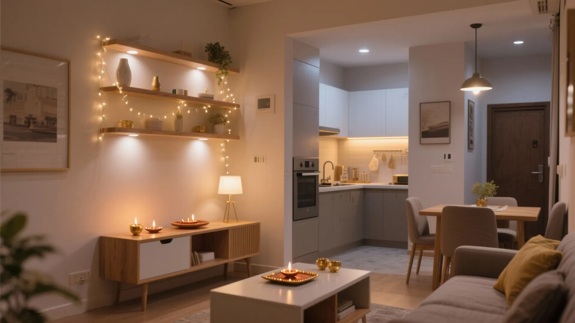 Layered Warm LED Ambience