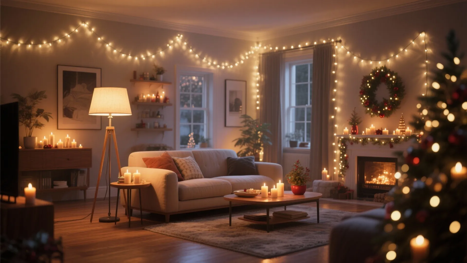 2. Layered Warm Lighting