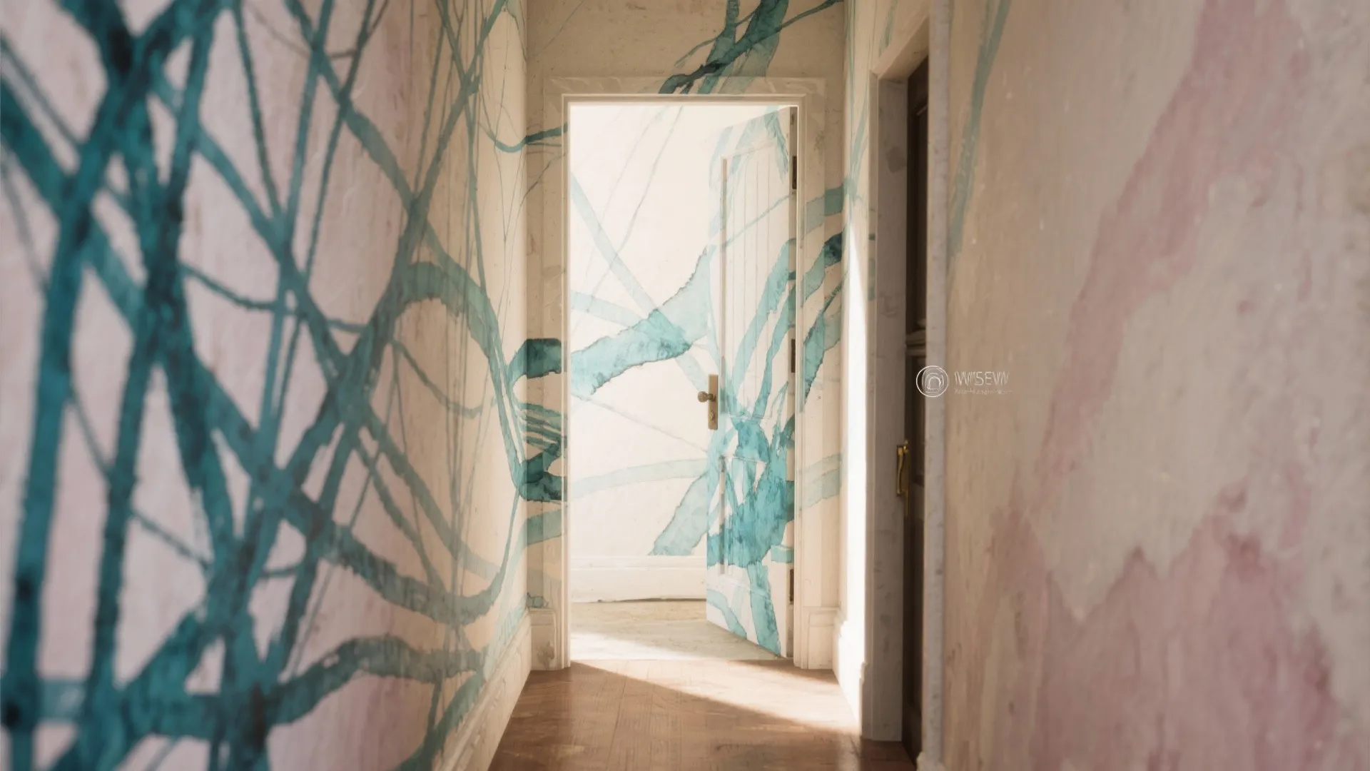 2. Layered Color Wash with Tangle Accents