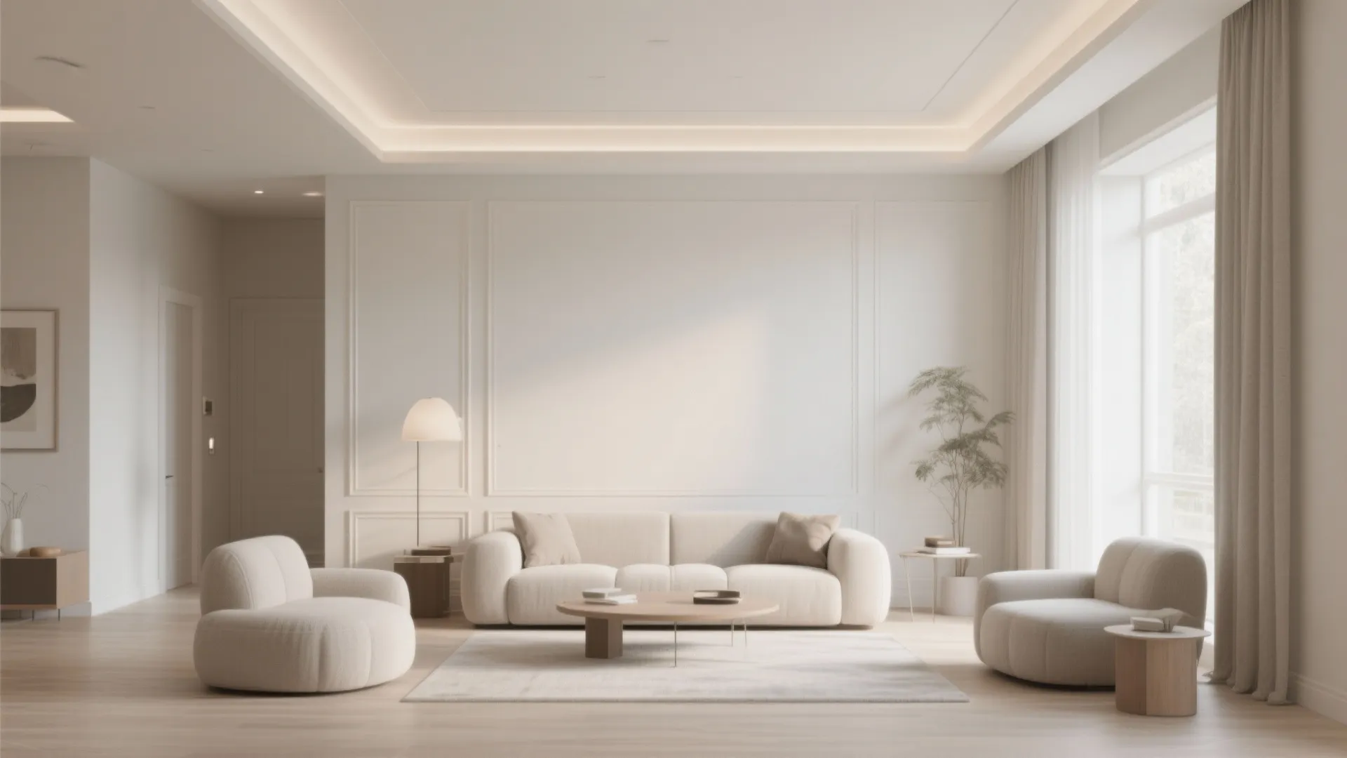 4. Layered off-whites and soft greys