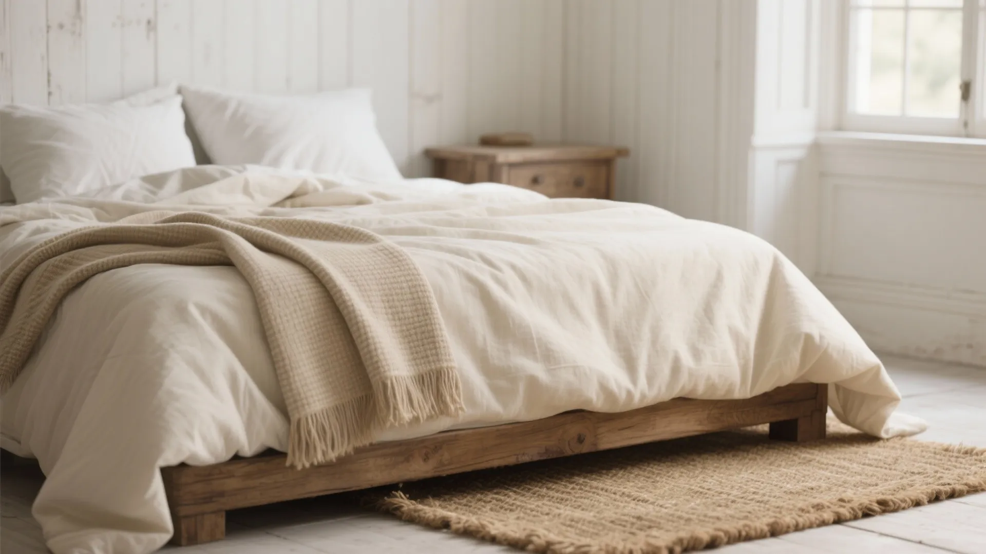 1. Layered Whites with Warm Textures