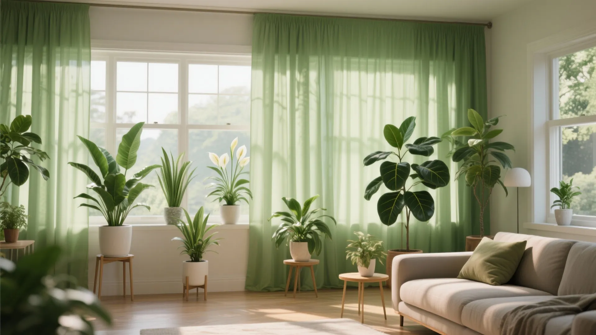 4. Layered Plant Heights by the Window