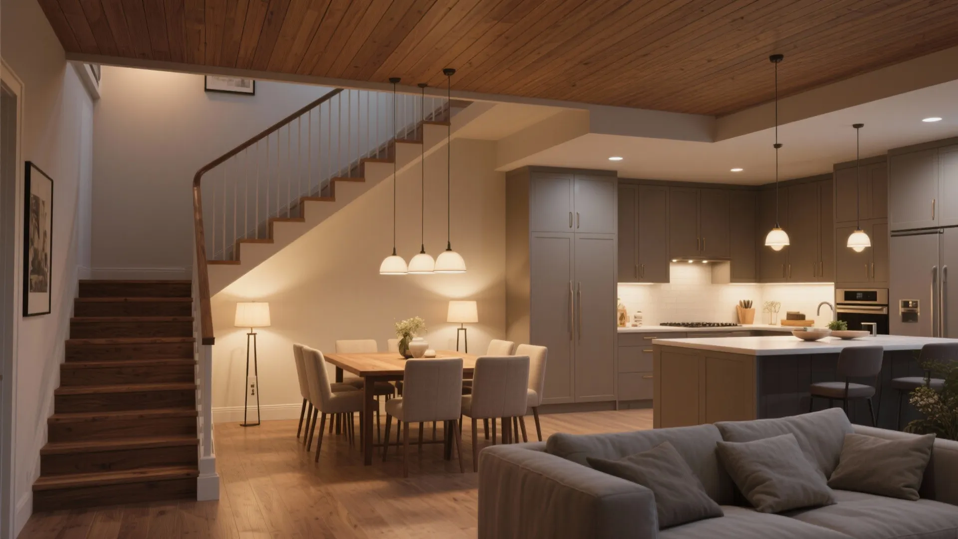 Warmth Through Wood, Texture, and Layered Lighting