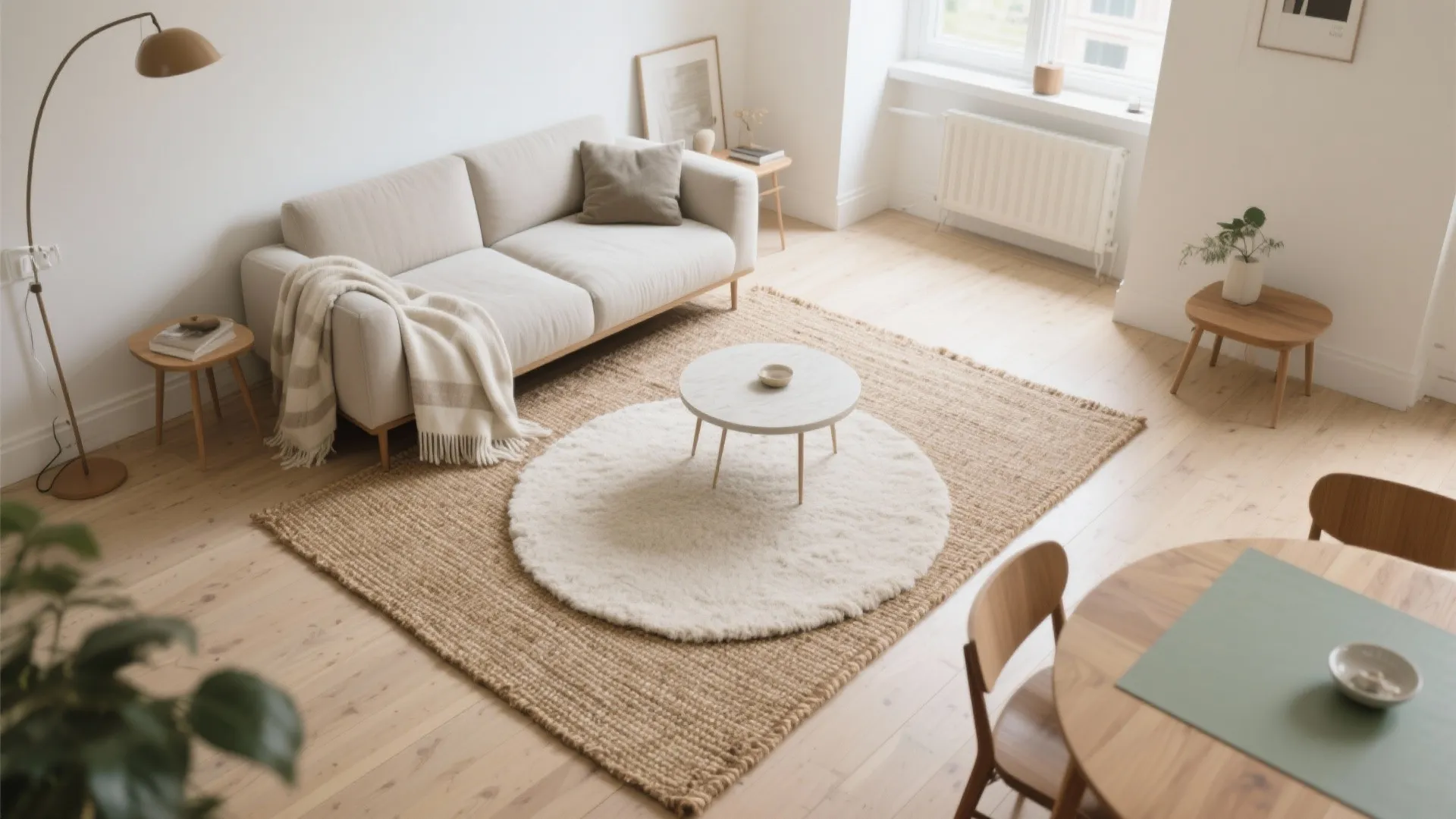 Layered rugs: add texture and micro-zones