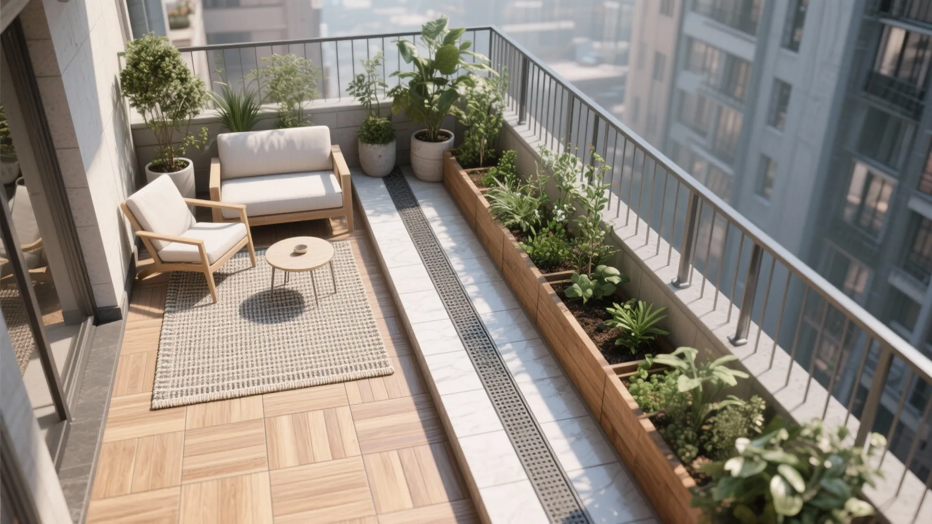 Idea 3: Layered zones—rug warmth meets hard-wearing paths