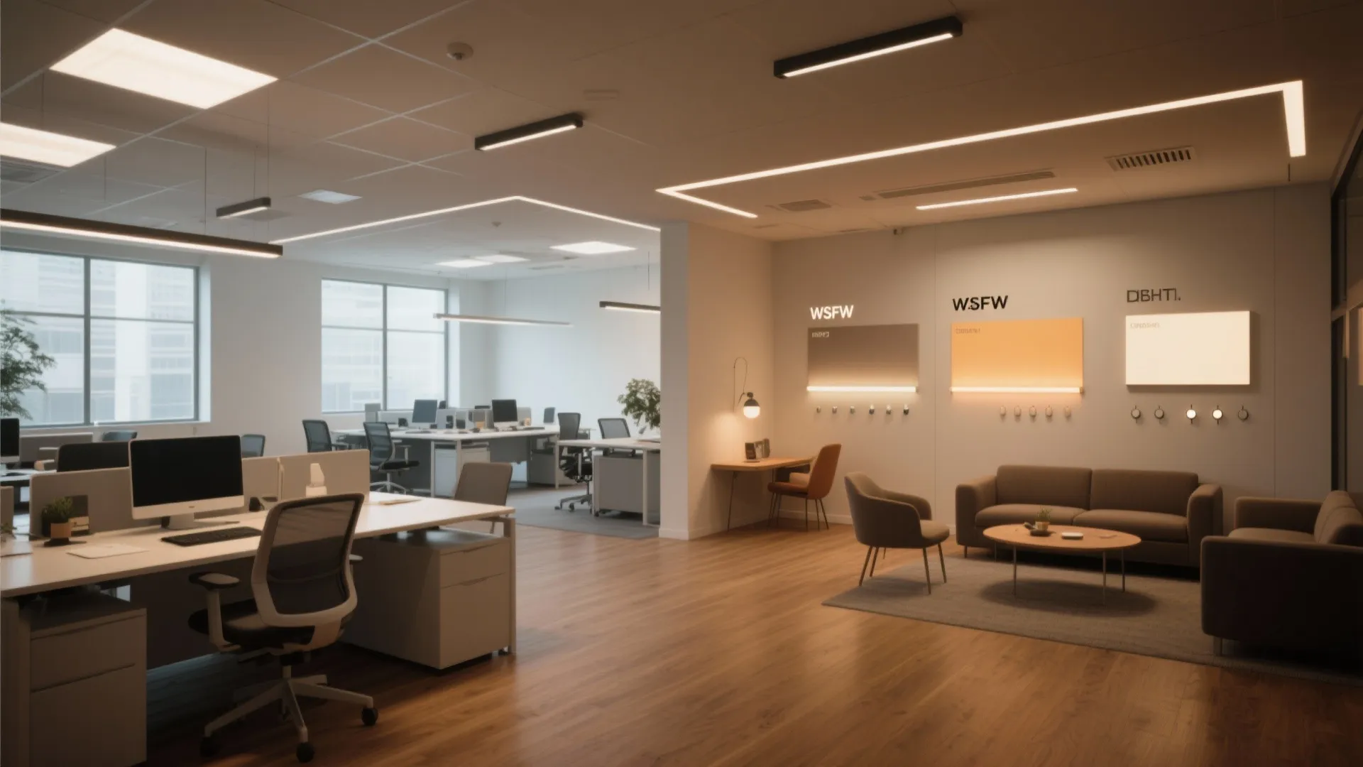 1. Layered lighting with dimmable zones