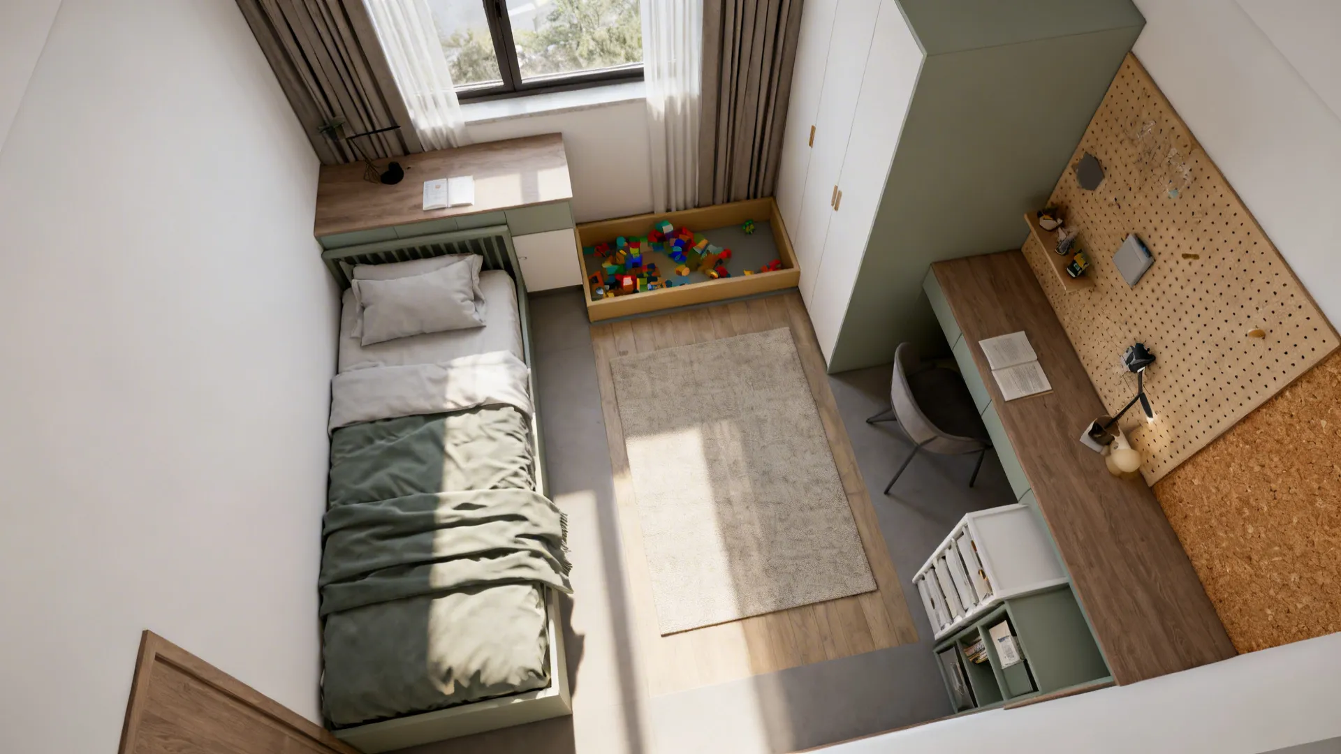 Layered Zones: Sleep, Study, Play in One Footprint