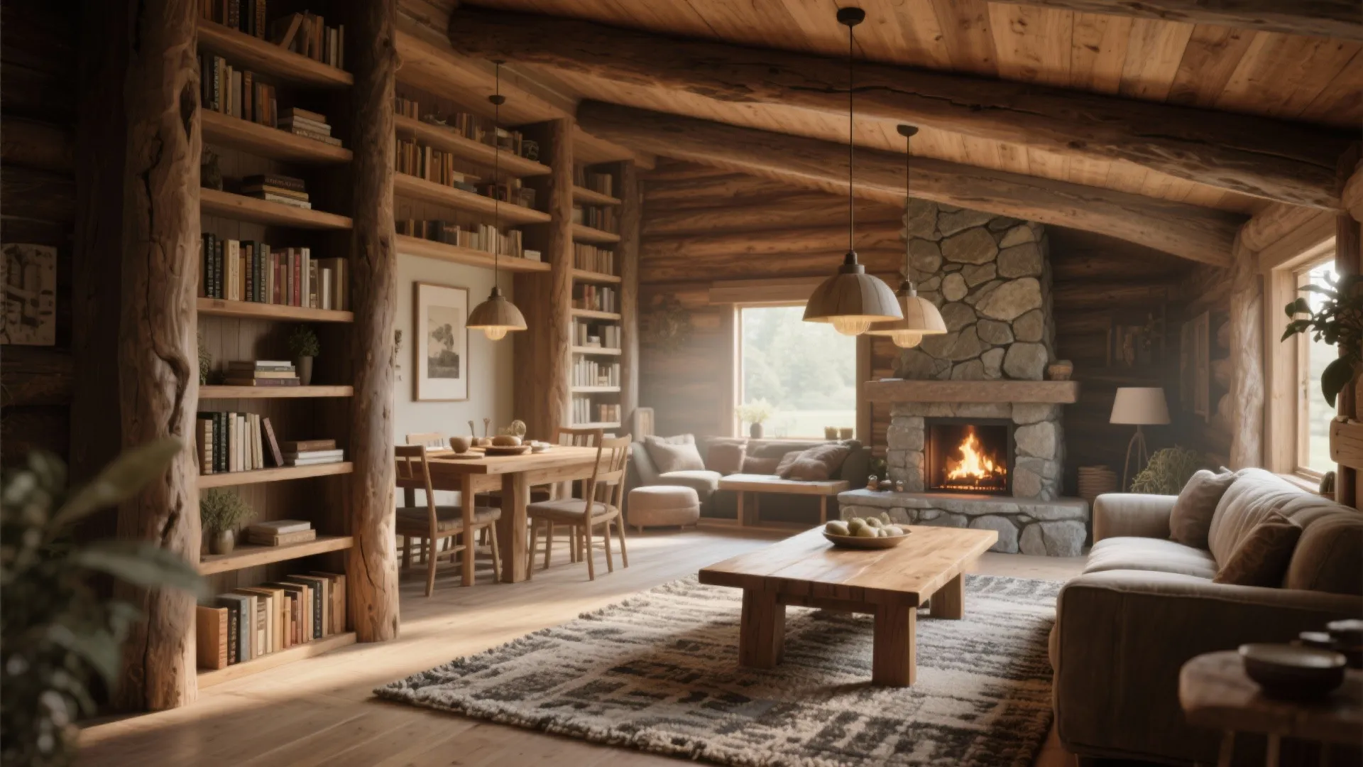 1. Open-plan living with layered zoning