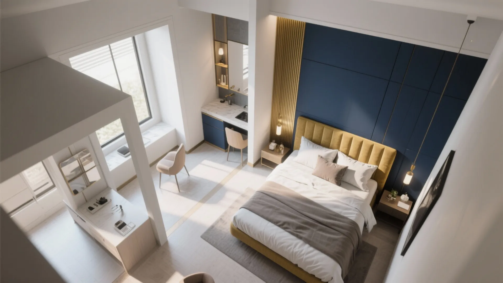 4. Balance bold accents with functional layout