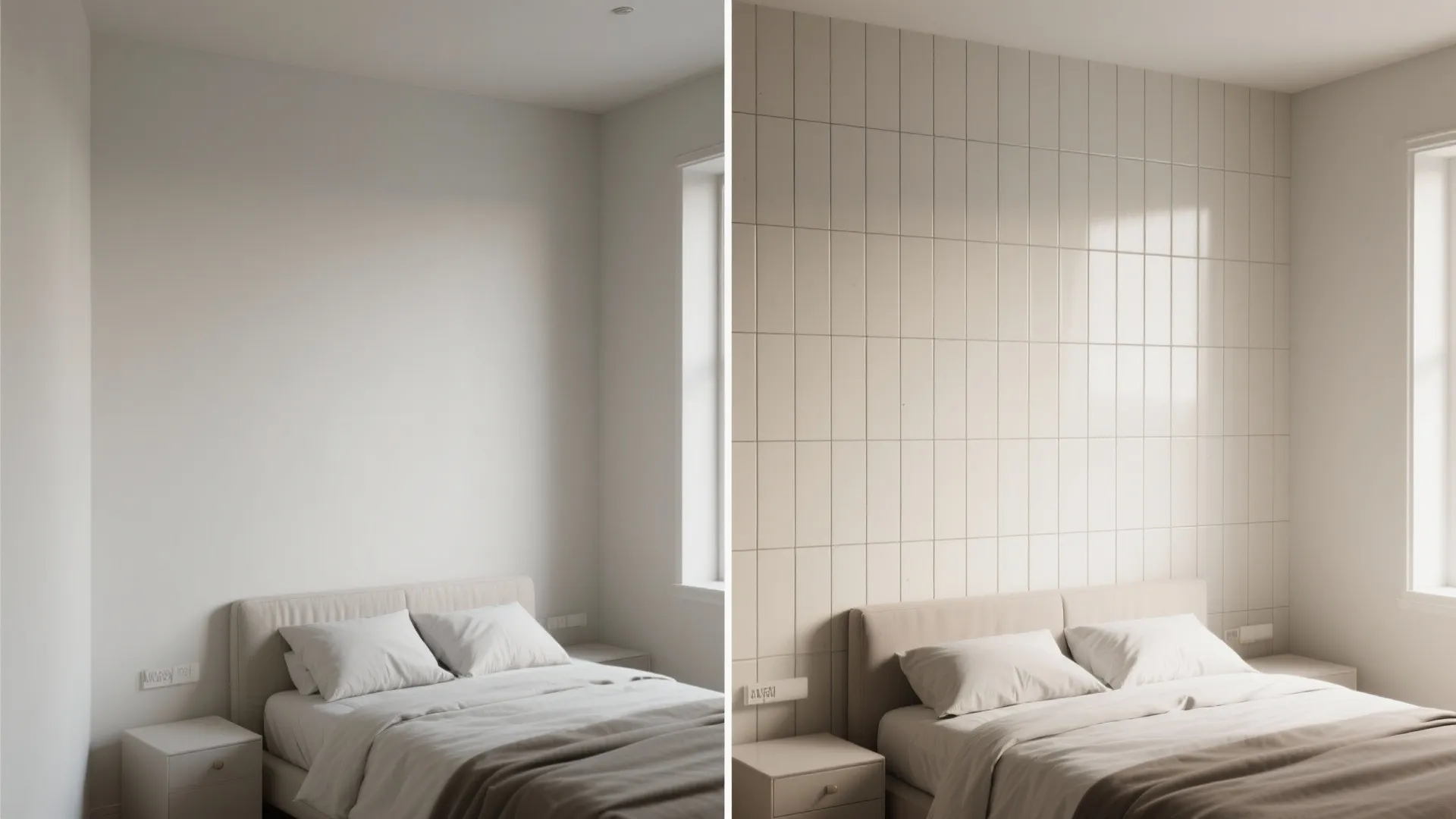 Chevron or stacked layouts to elongate the space