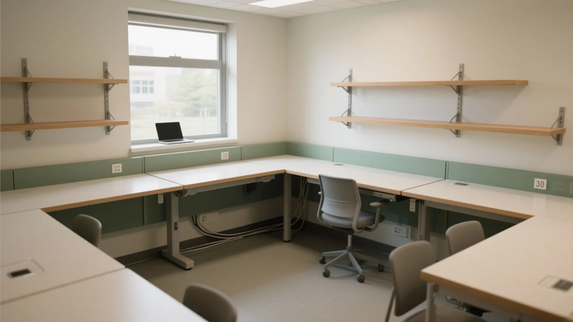 Corner-first layouts that create extra surfaces