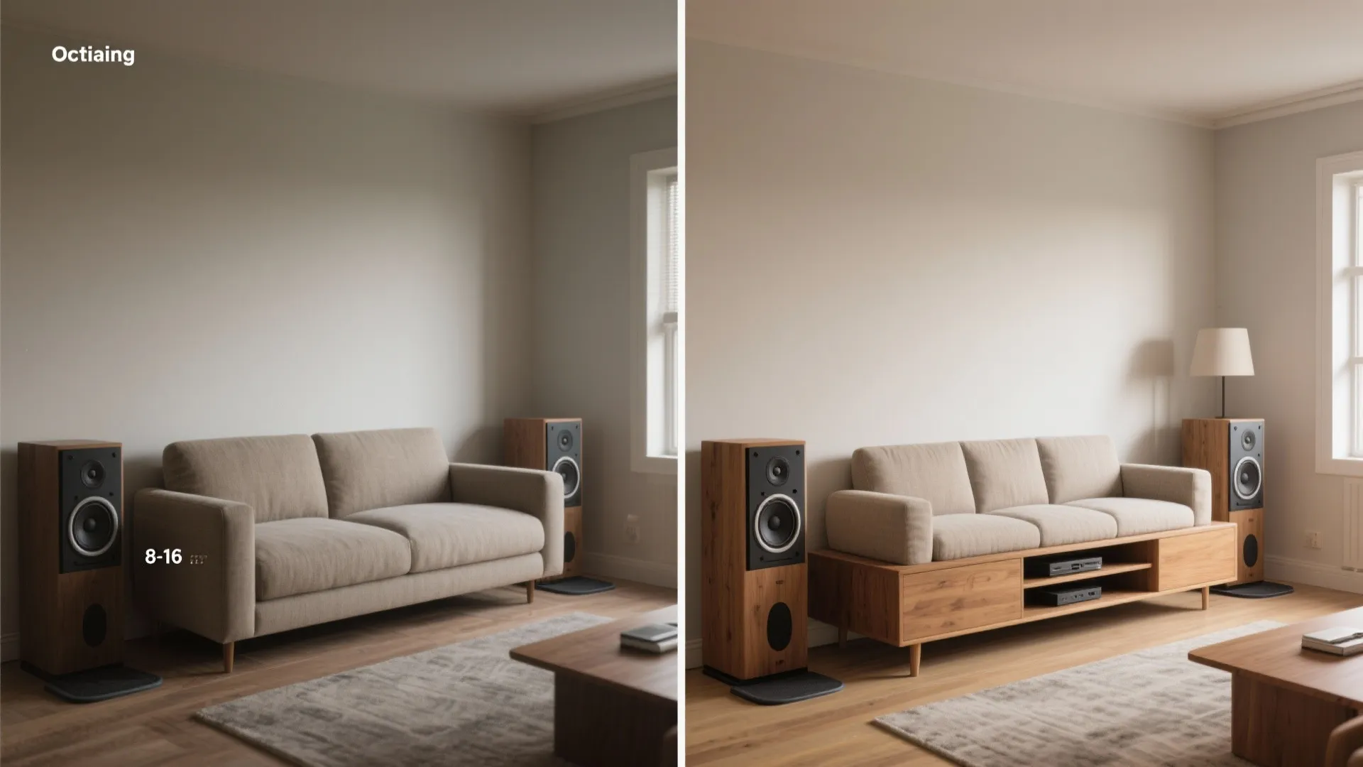 Furniture-Led Layout + Gentle DSP/Room Correction