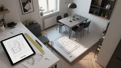 Modern Home Office & Dining Space Design
