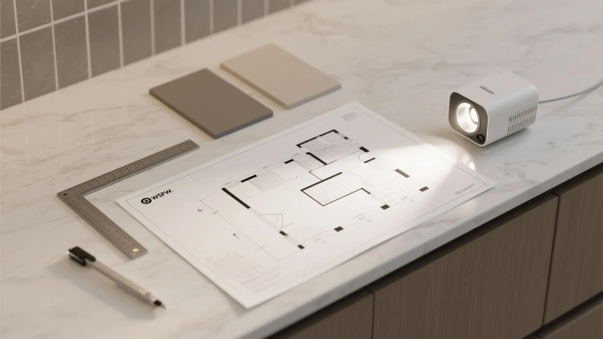 Wall projector plus layout planning