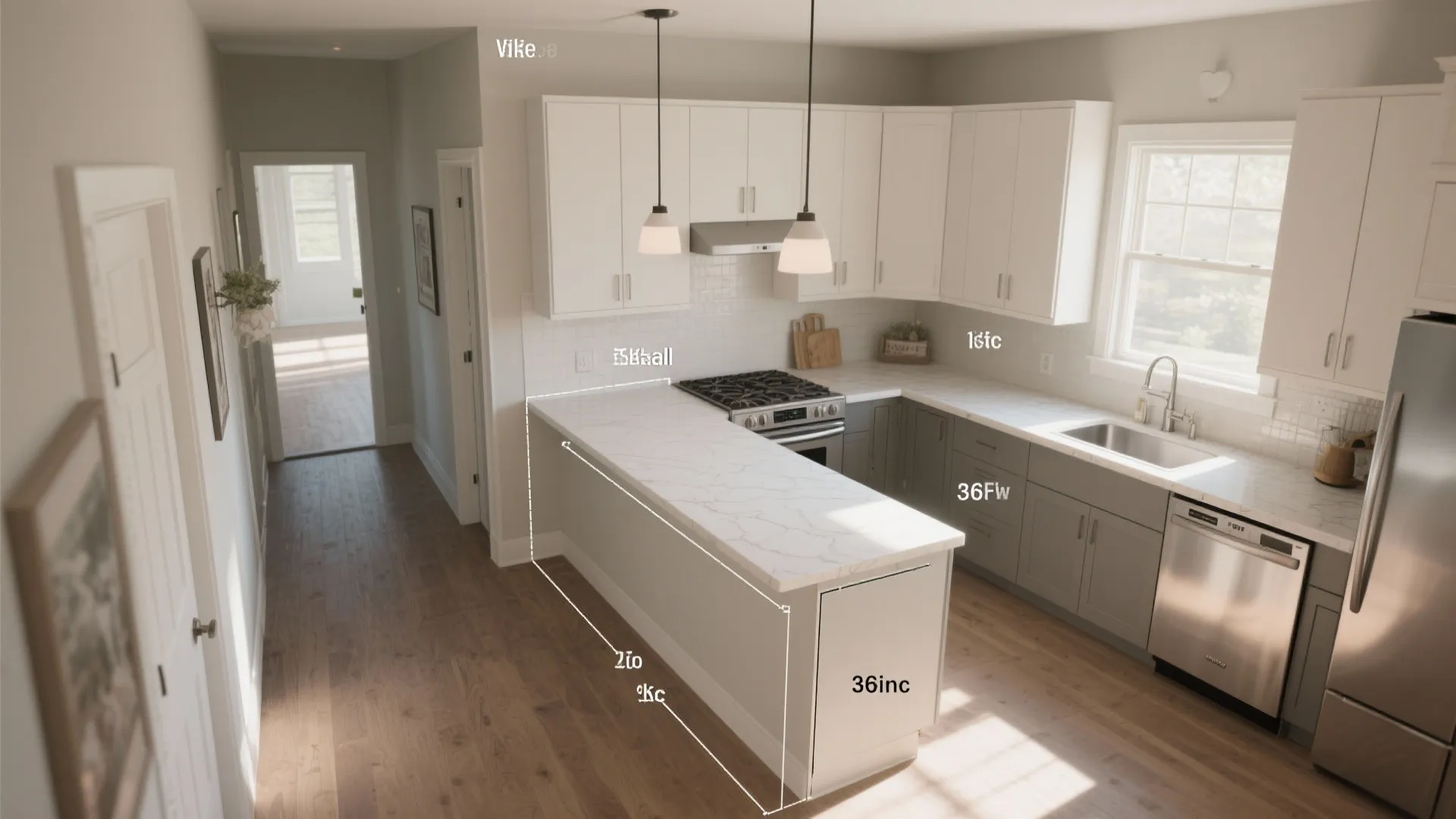 L-Shaped Layouts for Tight Work Triangles