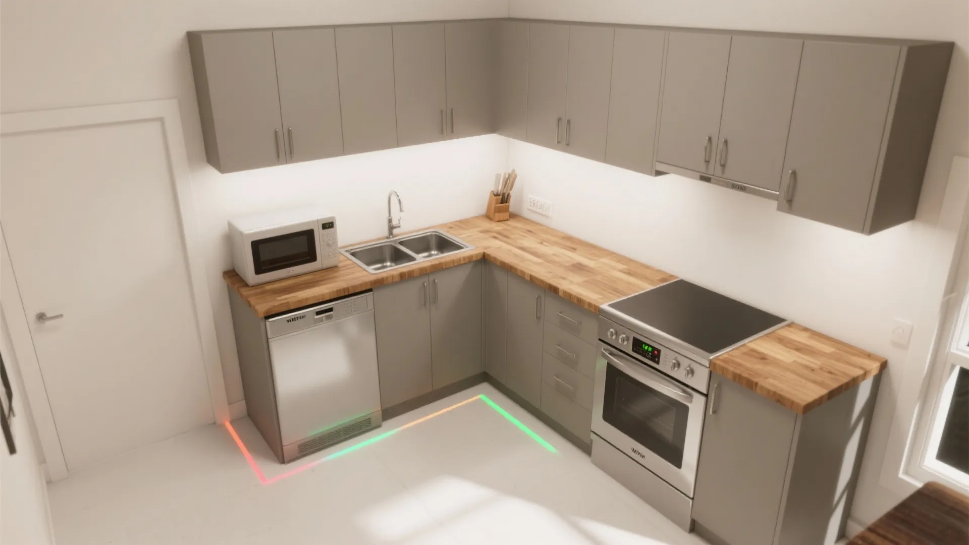 Smart L-Shape or One-Wall Layouts for Tiny Kitchens