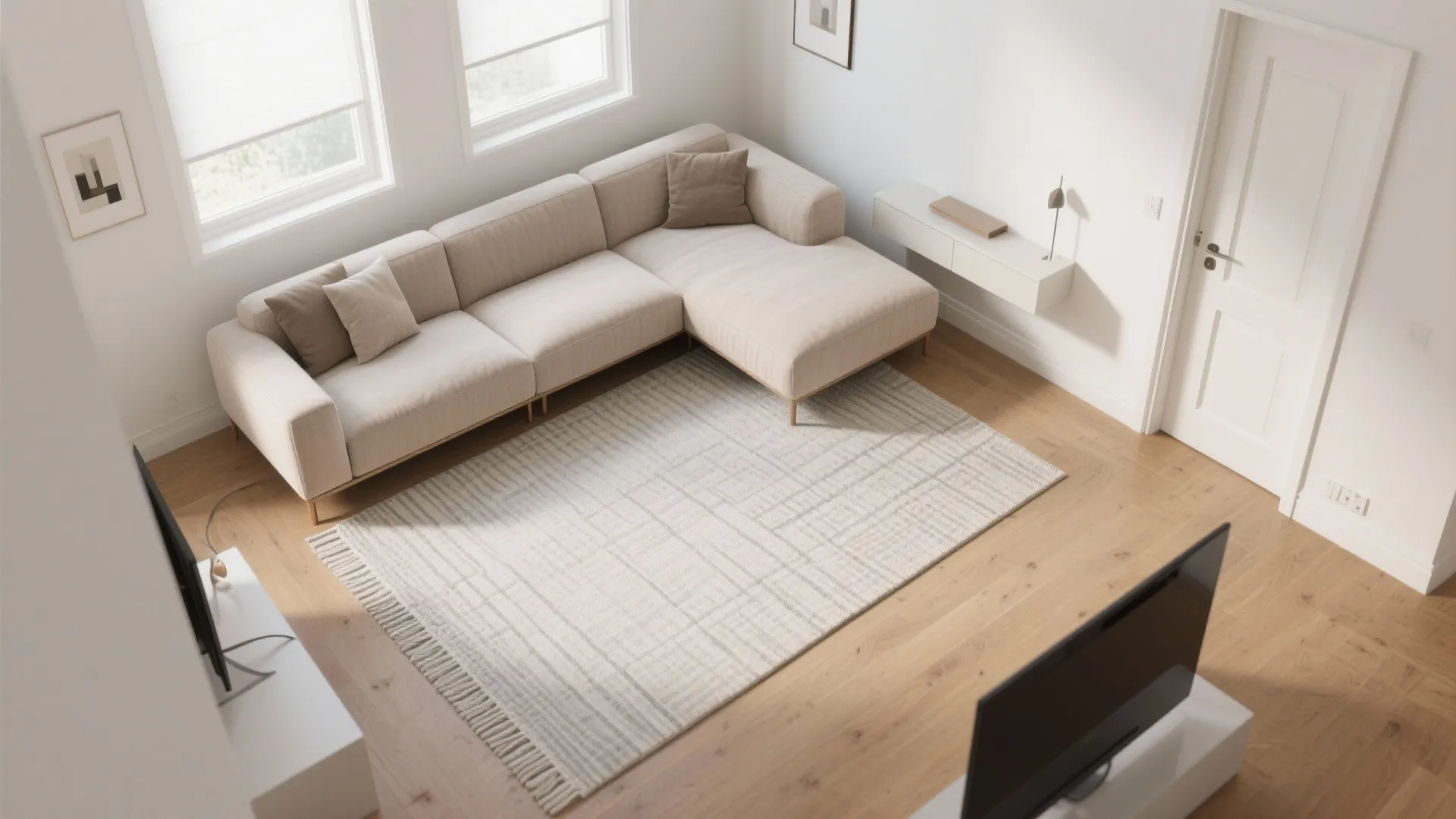 L-Shaped Seating and “Float, Don’t Cram” Furniture Placement