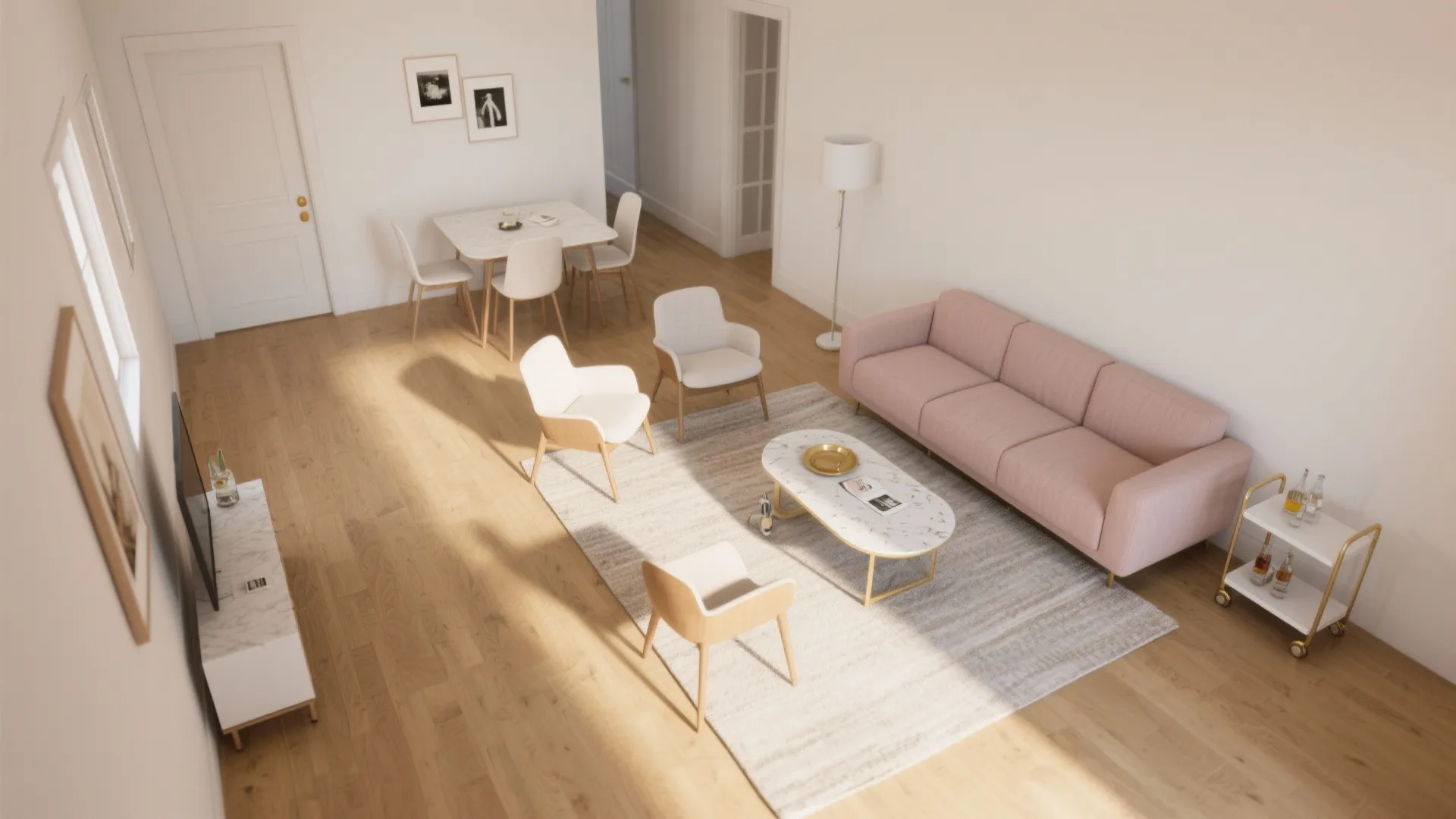 Flexible Furniture Layout for Easy Mingling