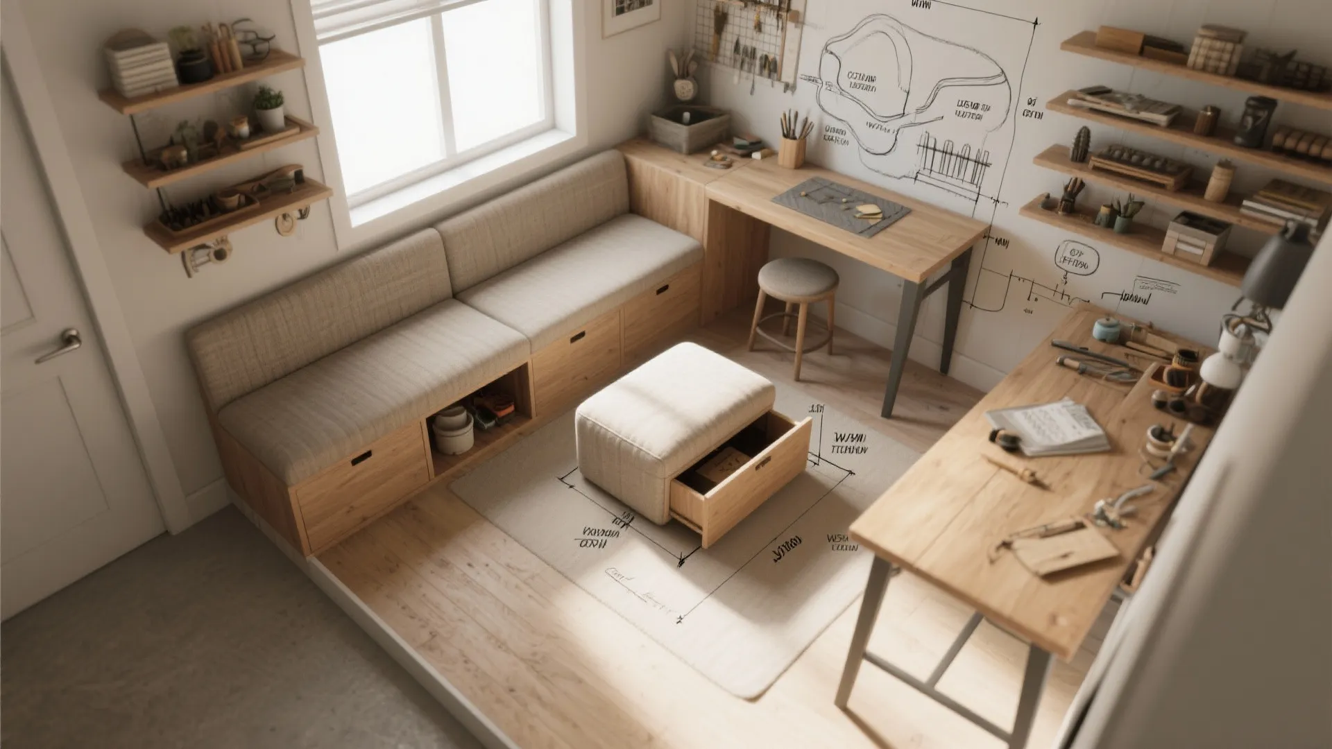 5. Choose multi-use furniture and visualize in 3D