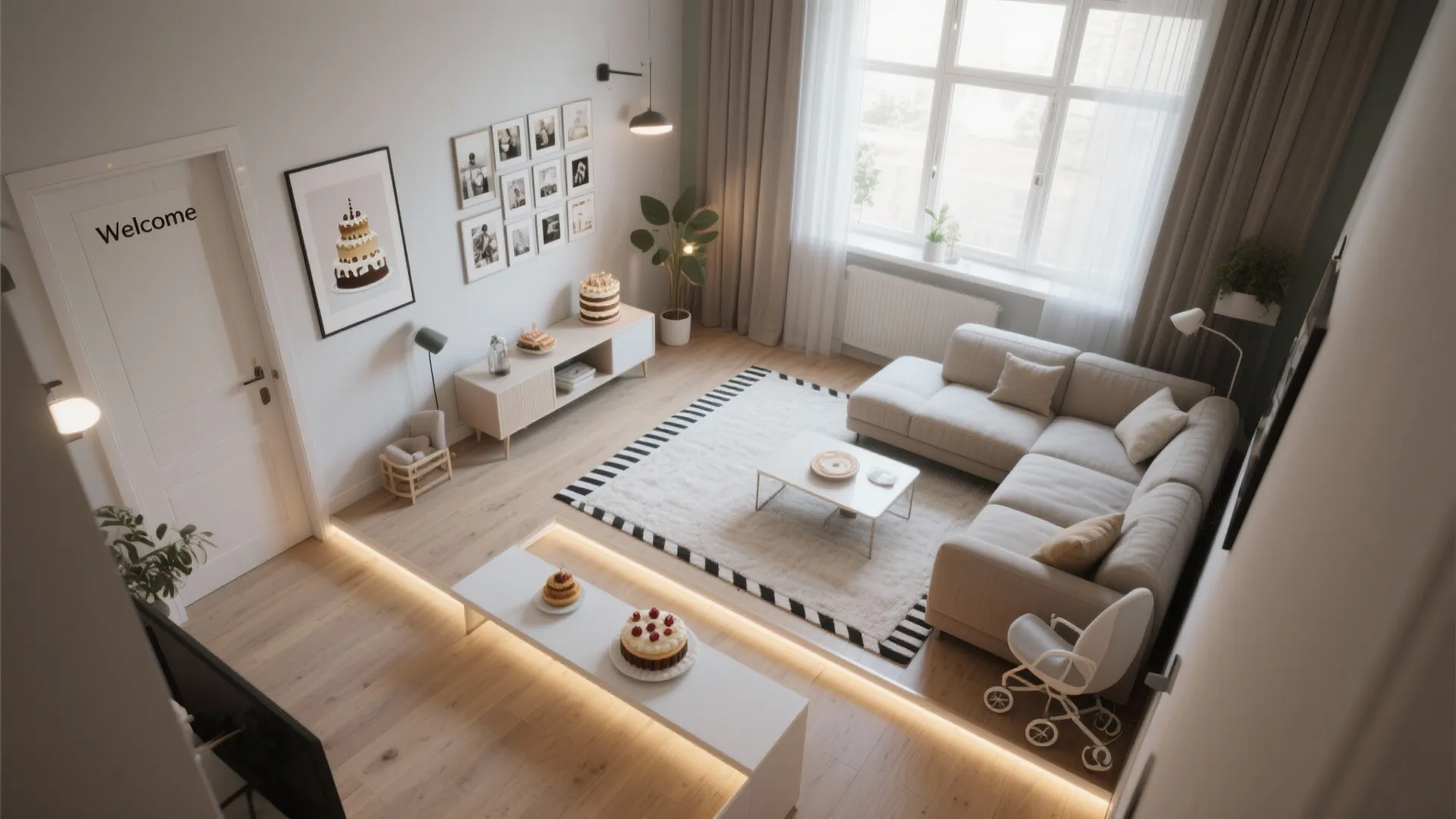 Smart Small-Space Layout (Flow For Family + Photos)