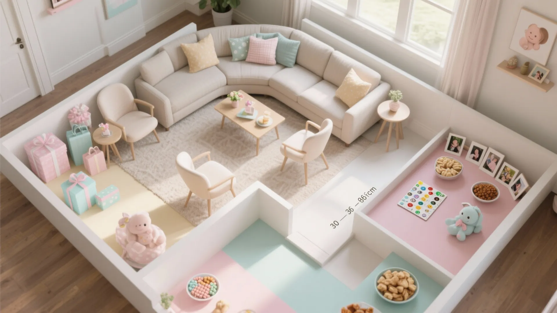 Flexible Living Room Layout for Easy Mingle
