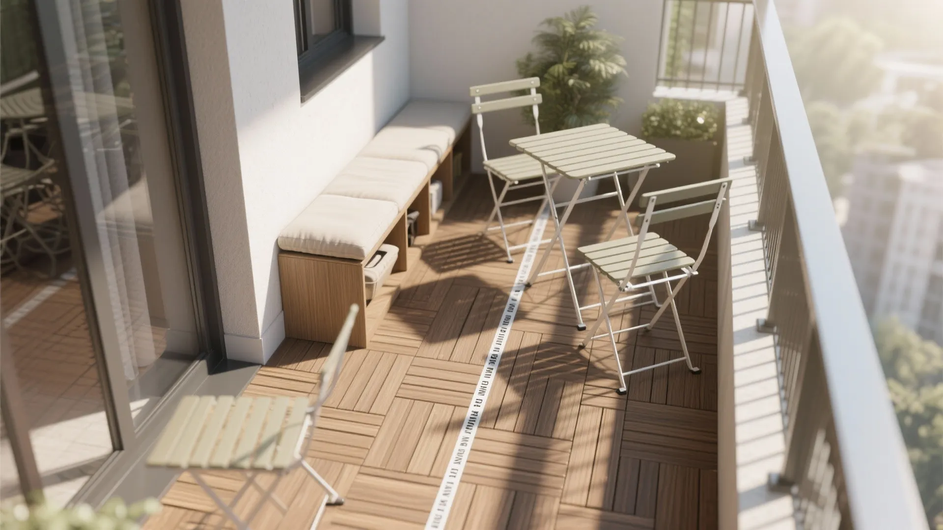 Foldable seating with storage benches