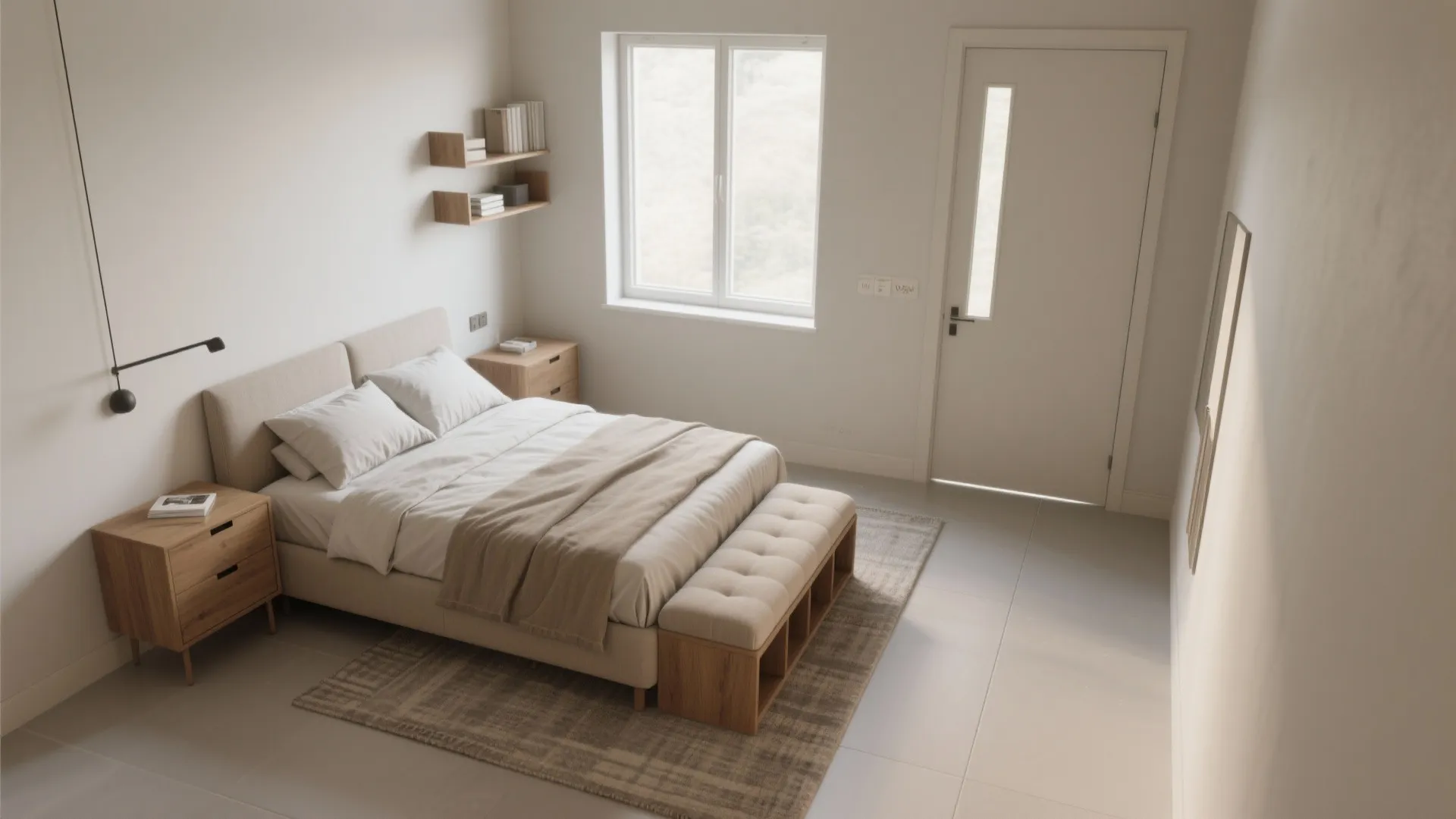 A breathing layout with multi-use furniture