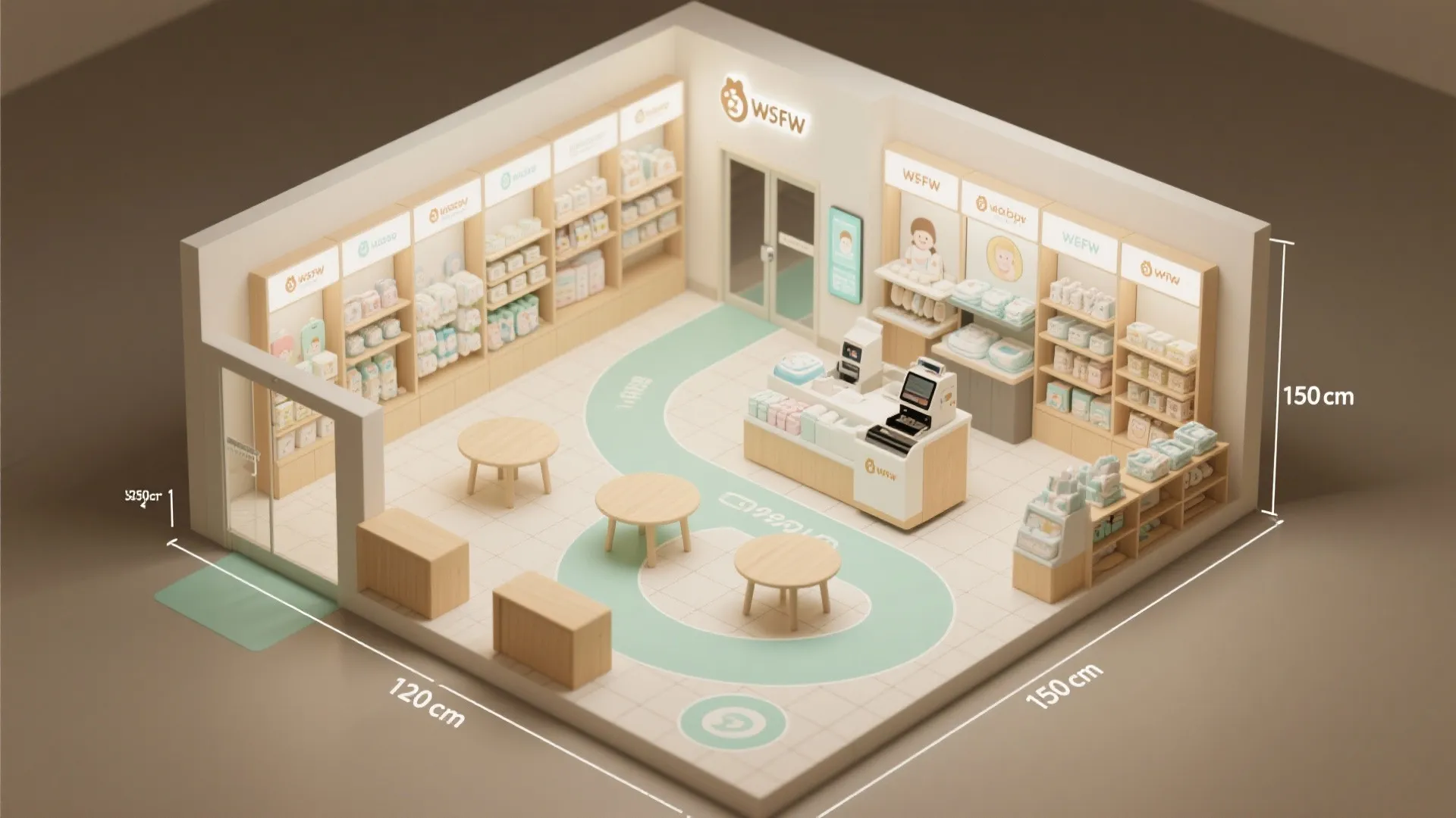 Flexible stroller-friendly layout