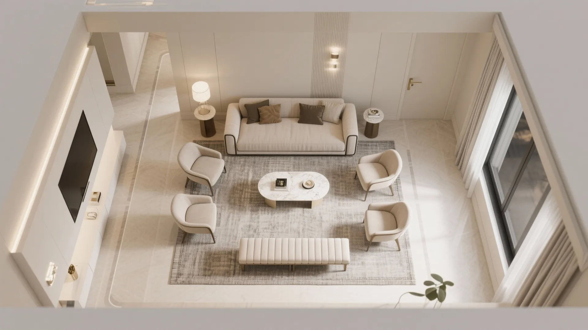 Balanced Layouts: Symmetry with Slim Profiles