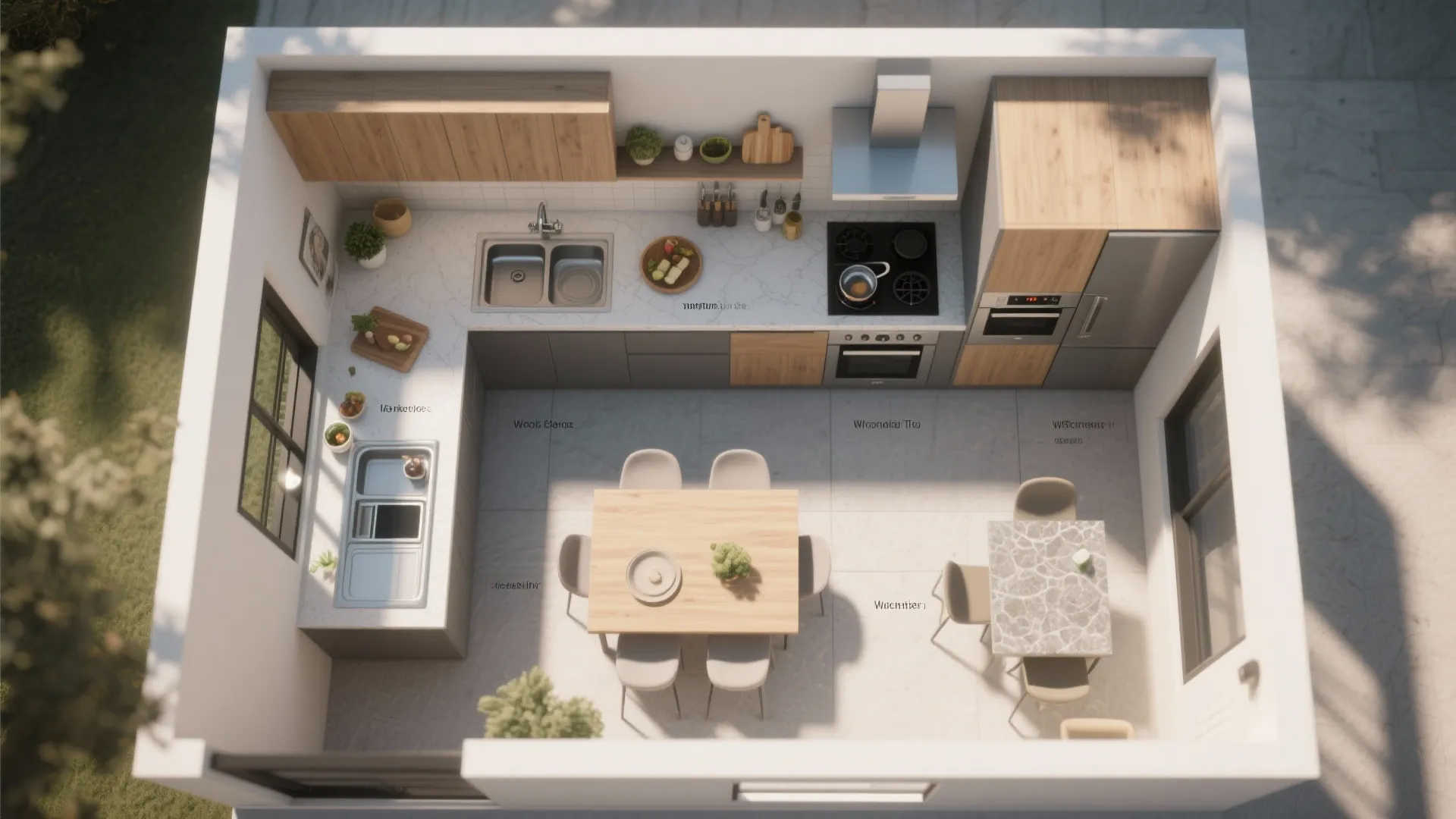 5. Functional layout inspired by narrative scenes