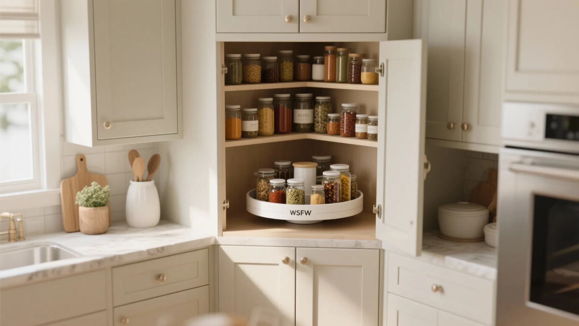 3. Lazy Susans in Corner Cabinets