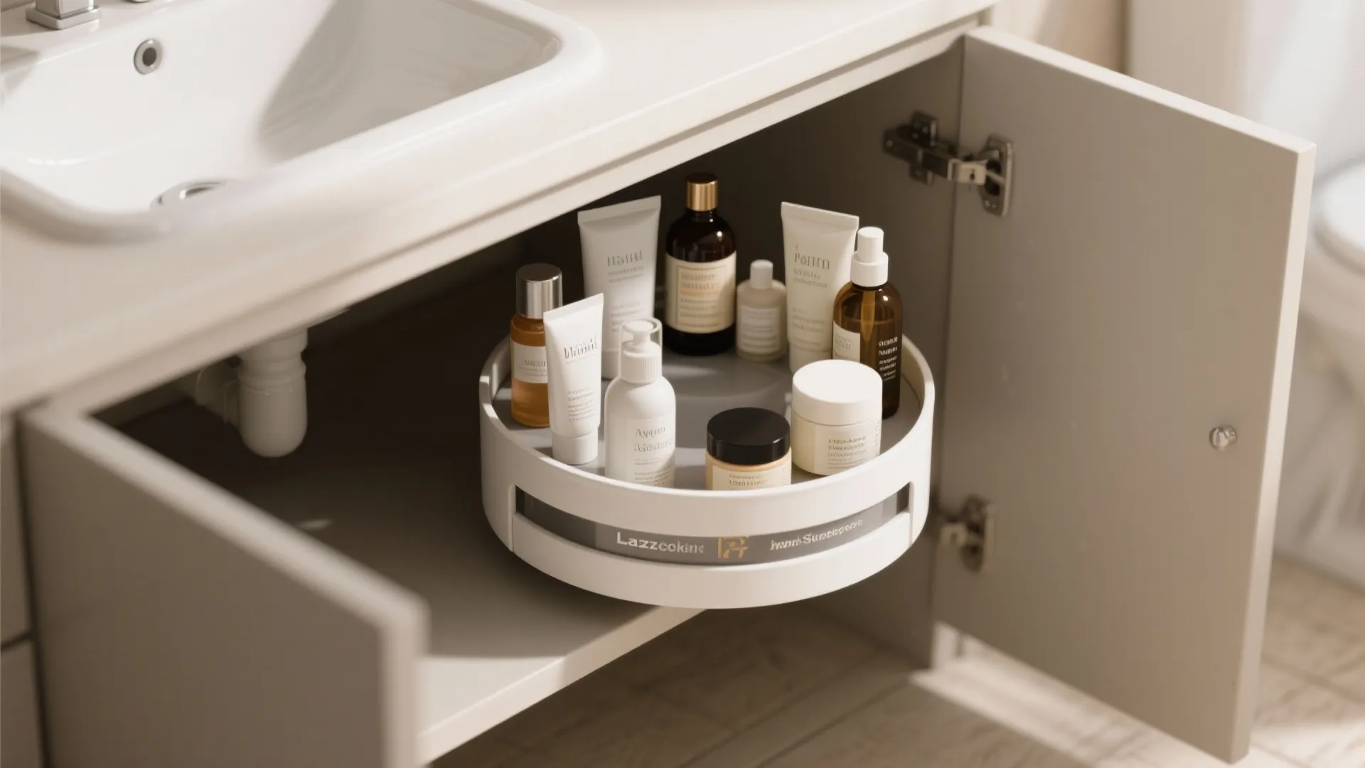 7. Lazy Susans for Toiletries