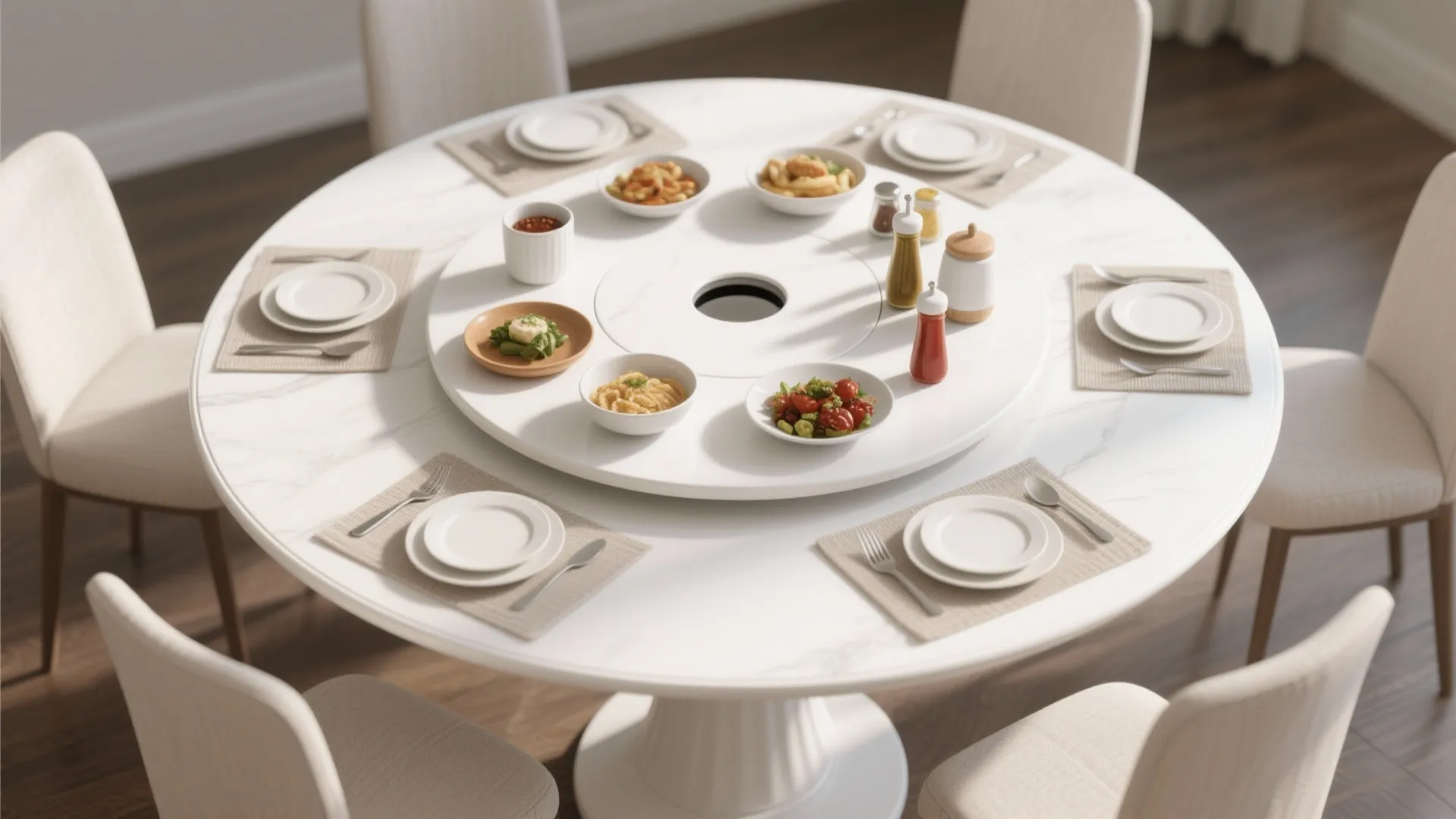 4. Add function with a rotating lazy Susan