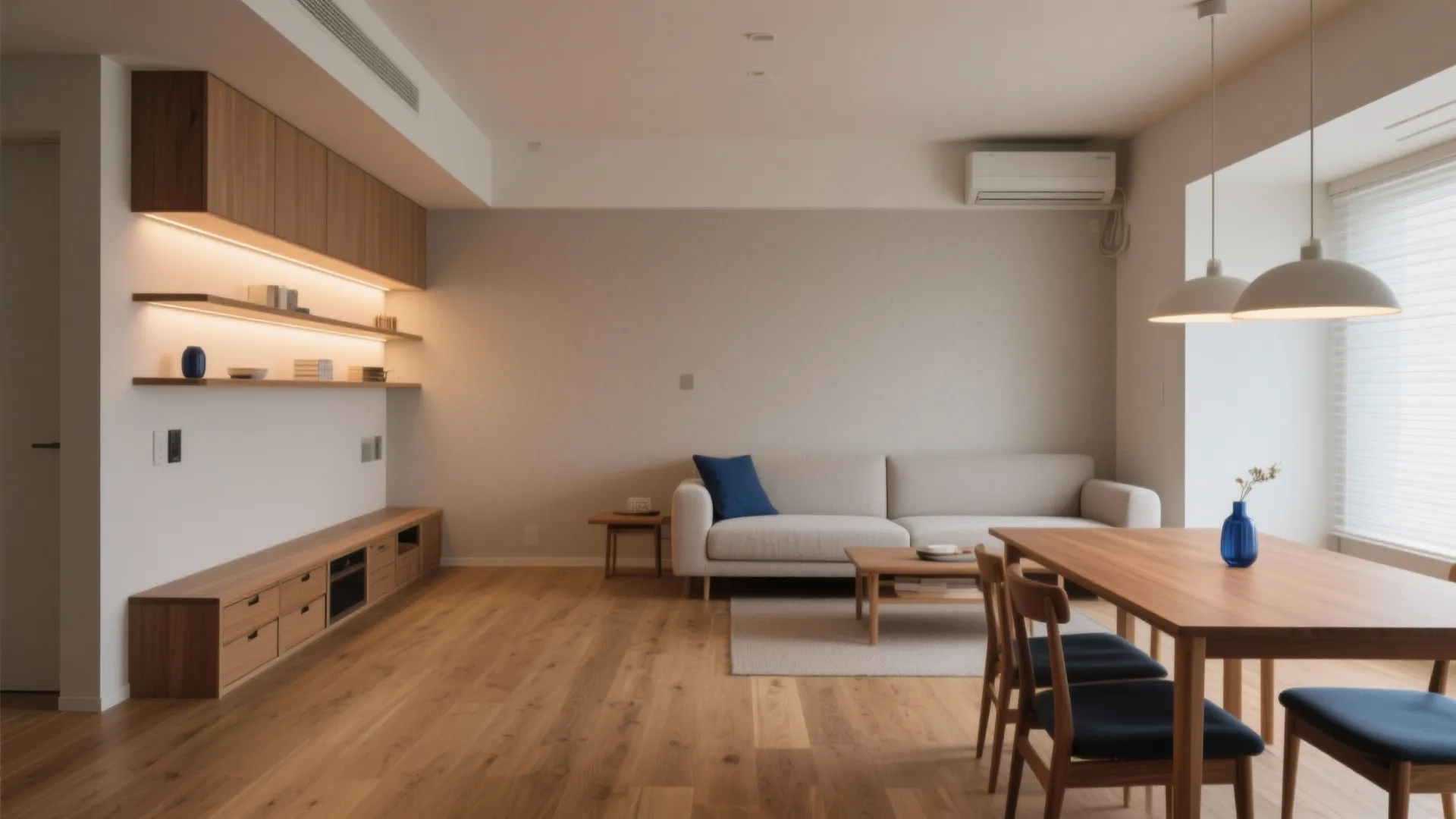 Tips 2: 1R発想でLDKを引き締める家具間取り（東京小户型／収纳技巧）