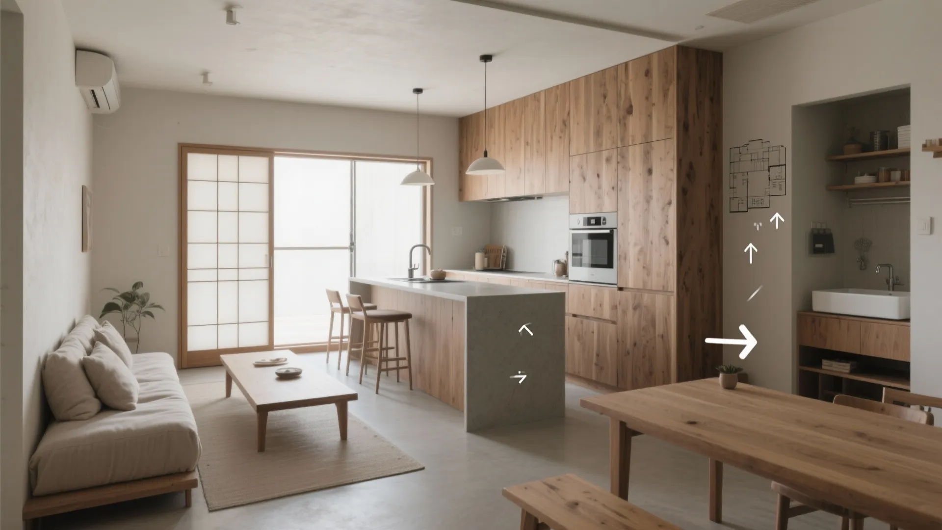 Tips 2: LDKを“循環の要”にする動線計画（日式風格）