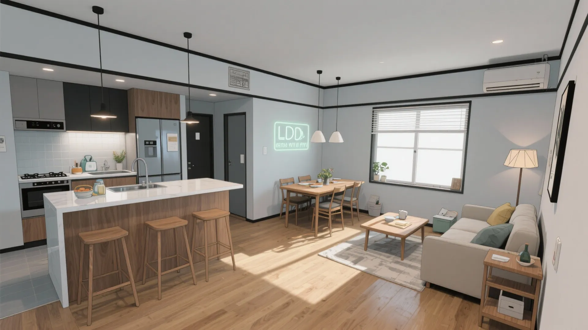 Tips 1: 3LDKの核をLDKに集約し、東京小戸型に通じる動線設計