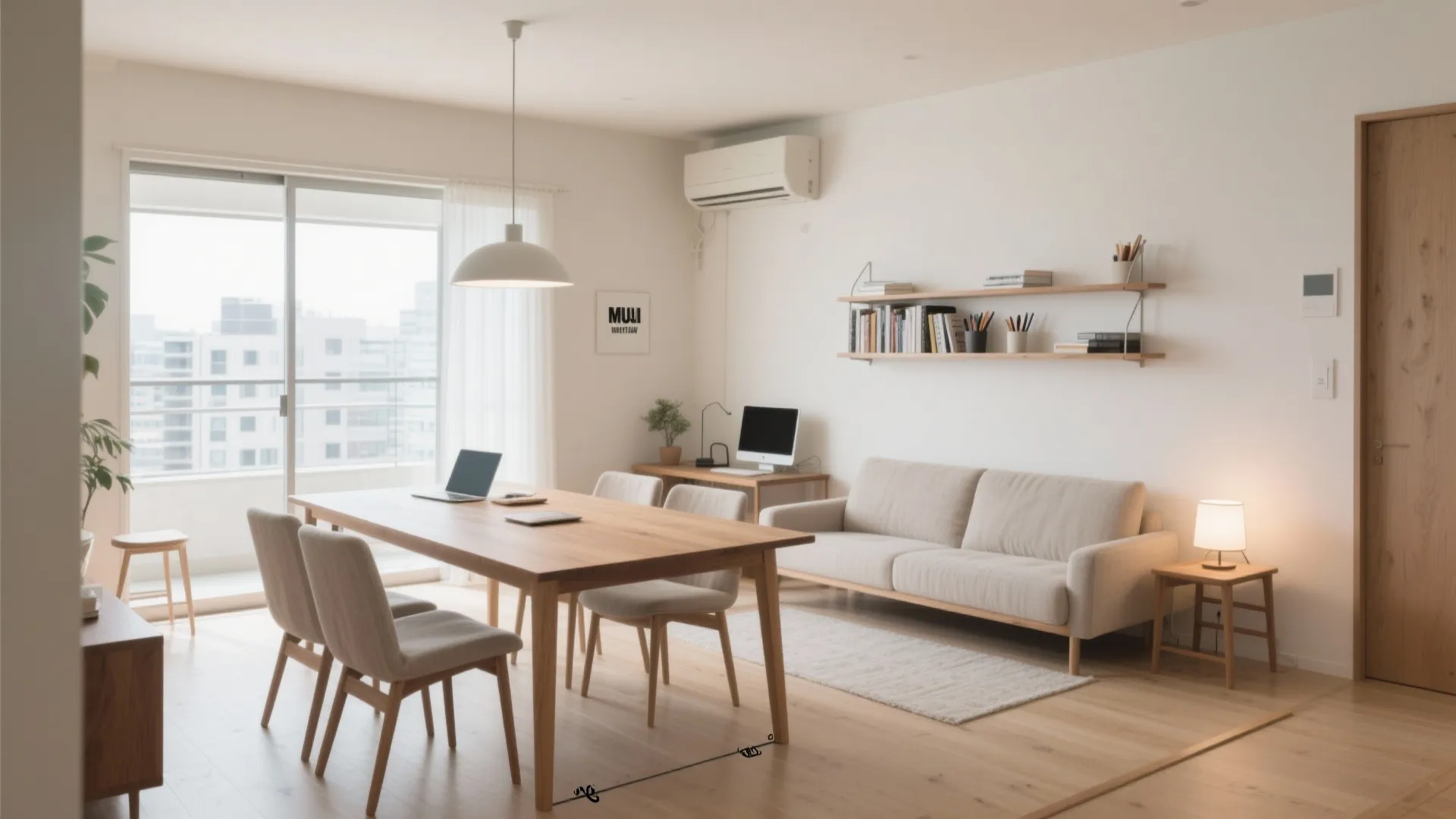 Tips 2: つくばの4LDKで機能が重なる家具配置（動線規劃・東京小戸型）