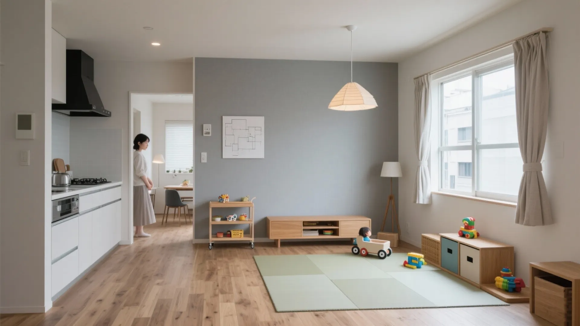 Tips 2: LDKは“親子2レーン”でゾーニング（日式風格×収納技巧）