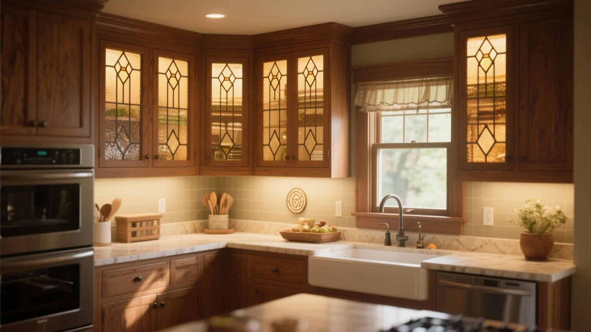 5. Leaded Glass Cabinets