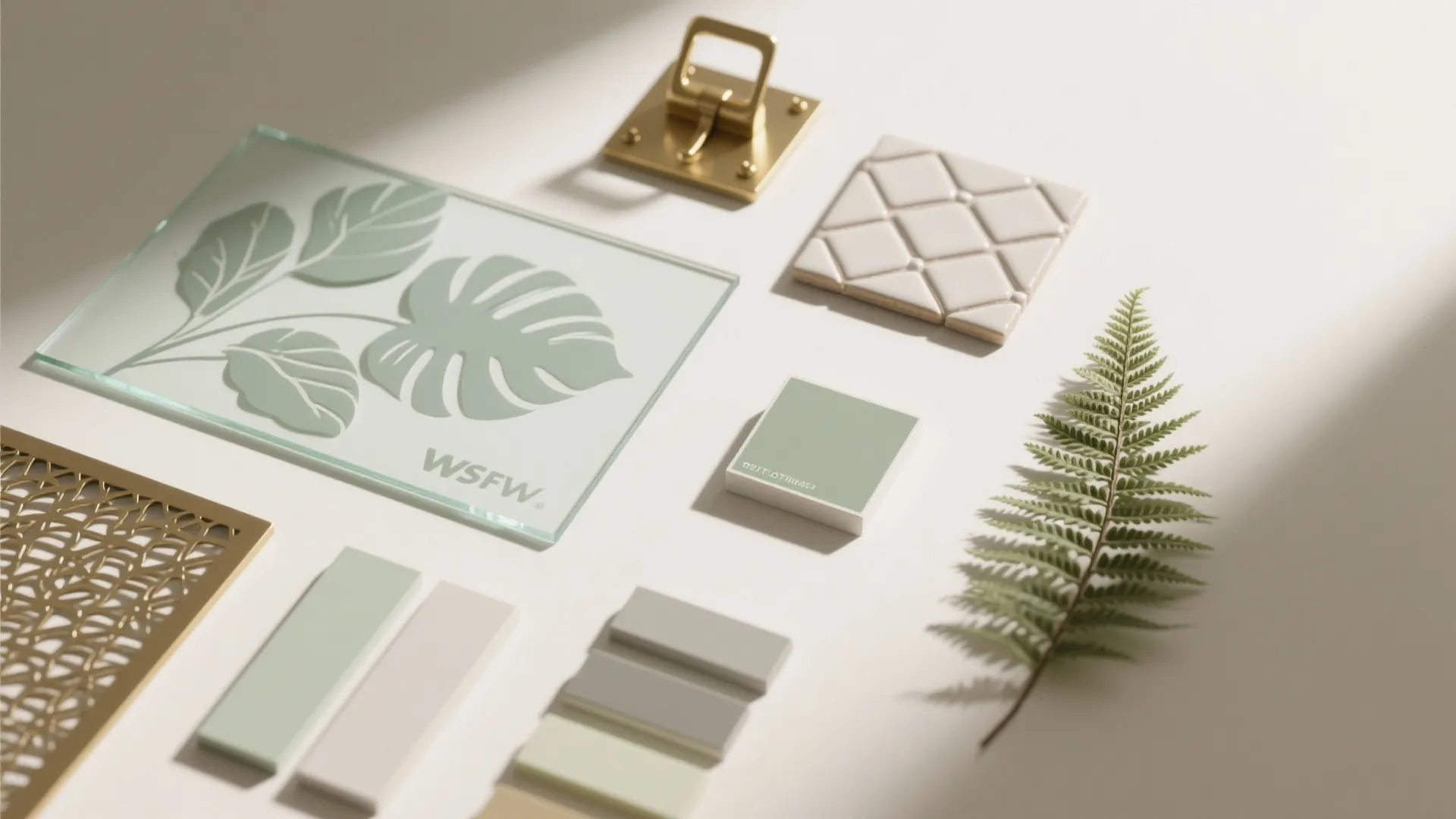 Leaf Motifs in Glass, Tile, and Metal Screens