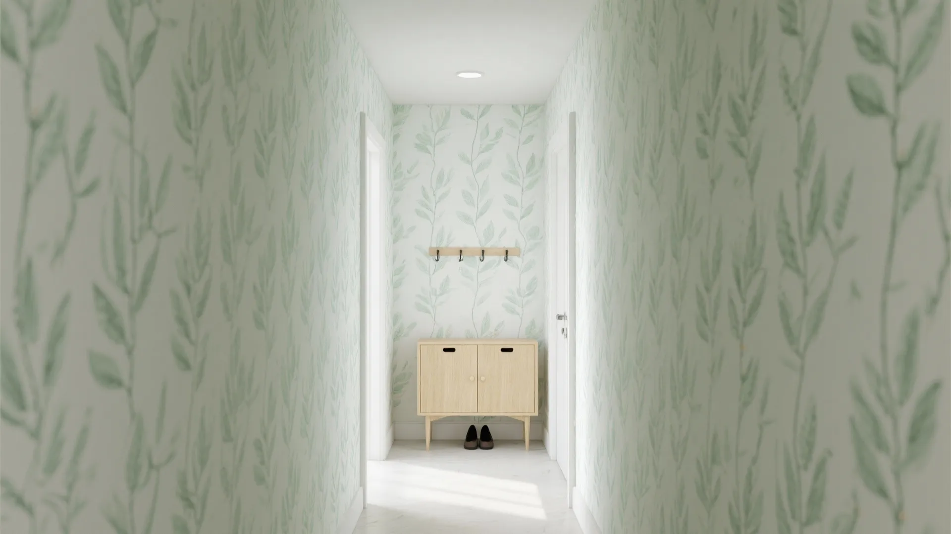Leaf Pattern Wallpaper, Scaled Just Right